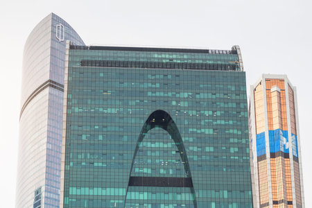 business center district Moscow city skyscrapers .offices of corporations.concept Russia finance...