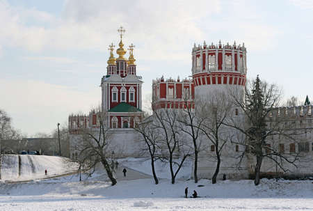 The Novodevichiy monastery in the first days of spring.の写真素材