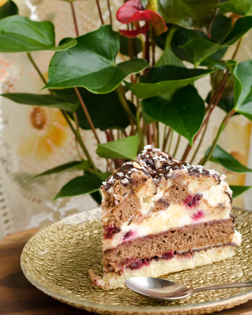 a piece of homemade cake