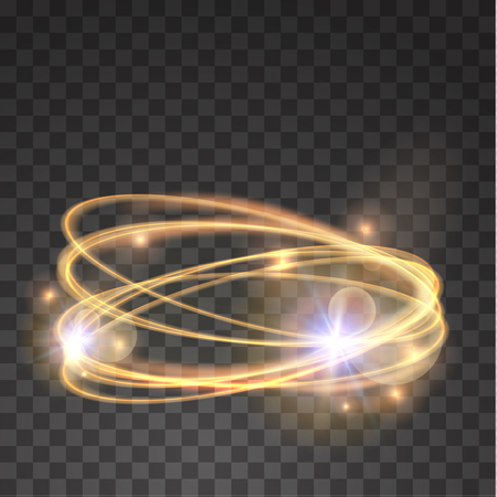 Light effect line gold vector circle. Vector Illustration. Eps 10.のイラスト素材