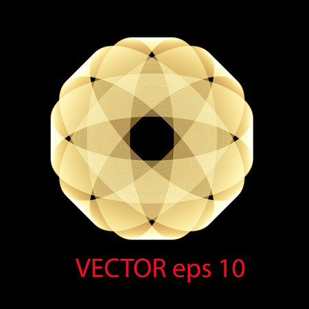 The geometric logo is stylish Golden for your design. Vector. Eps 10.のイラスト素材