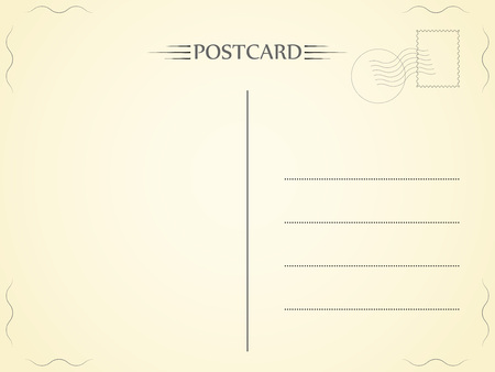 Postcard. Letter with a light texture. Paper telegram. Vector illustration. Eps.のイラスト素材