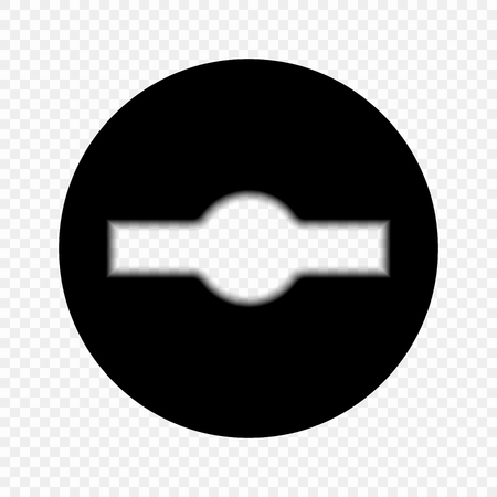 Keyhole light on isolated transparent background, icon. Concept is the key to business success, solution is the idea. Vector symbol for web design or mobile application. Eps.のイラスト素材