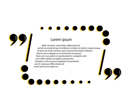 Vector quote template. Framework for comments, statements. The element is isolated on a light background. Eps.のイラスト素材