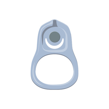 Ring of the can to open of food. Element aluminum cans. Vector illustration. Eps.のイラスト素材