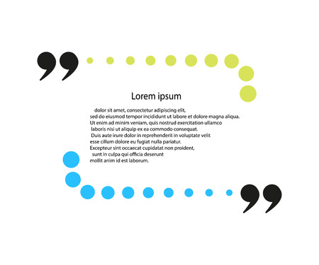 Vector quote template. Framework for comments, statements. The element is isolated on a light background. Eps.のイラスト素材