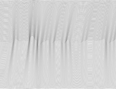 Wavy abstract dark lines. Vector texture stripes Pattern, isolated white background. Able to overlay, easy to change color. Eps.のイラスト素材