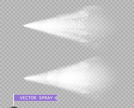Spray water spray or atomizer. Deodorant effect or graffiti paint. Cosmetic perfume smell. Vector Illustration. Eps.のイラスト素材