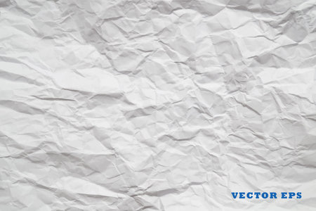 Paper sheet crumpled white, old, spoiled. Vector illustration of banner.のイラスト素材