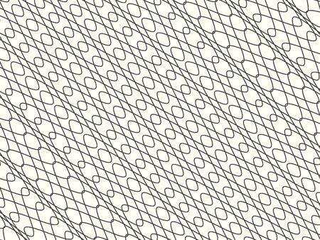 Decorative pattern of dark sinuous lines. Vector illustration.のイラスト素材