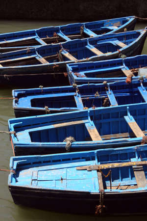 blue boatsの写真素材