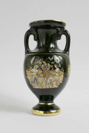 Chinese vase isolated on white の写真素材