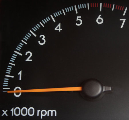 tachometer at rest