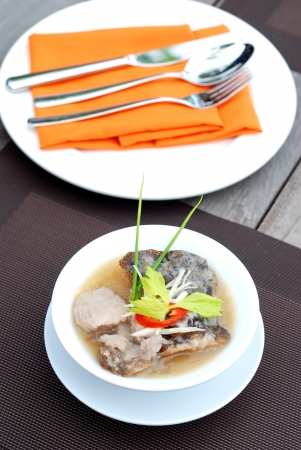 fish soup with taro, Chinese cuisineの写真素材