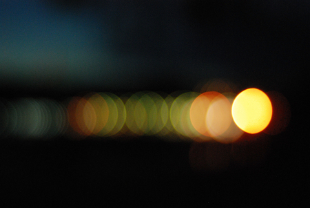 bokeh of street lightの写真素材