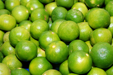 lime fruit heap in market food の写真素材