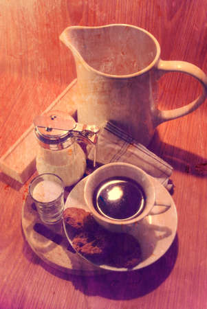 Cup coffee beans vintageの写真素材