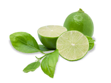 lemon green isolatedの写真素材