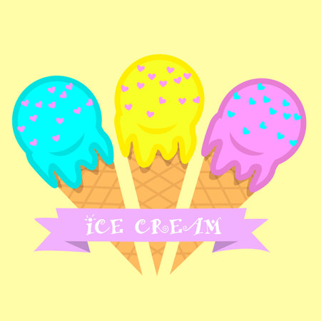 Ice cream logoのイラスト素材