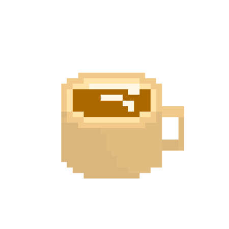 Pixel Cup of Coffeeのイラスト素材