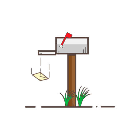 mailbox illustrationのイラスト素材