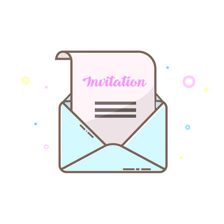 Invitation in envelopeのイラスト素材