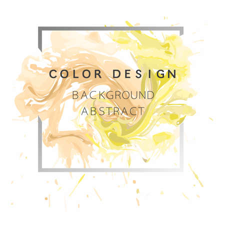 Art abstract background watercolor paint  texture design poster illustration vector over square frame. Perfect watercolor design for headline, logo and sale banner.のイラスト素材