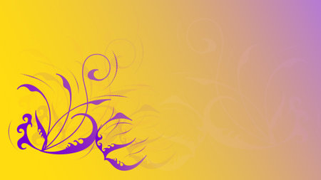 Excellent yellow purple background with curlsのイラスト素材