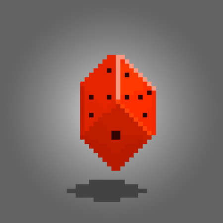 Pixel dice for games and applications or web sitesのイラスト素材