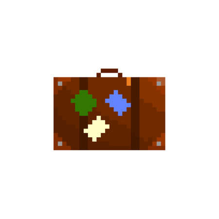 Nice pixel suitcase for games and applicationsのイラスト素材