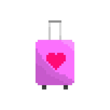 Nice pixel suitcase for games and applicationsのイラスト素材