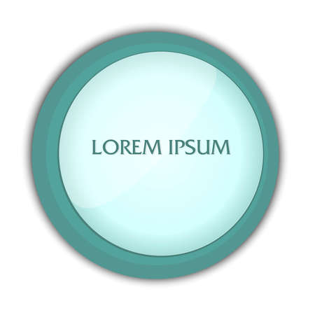 Template, 3D buttons with a glass surface and an inscription in the middle. The element is round in shape of green color with a shadow. Glitter sparkling glass. Vector imageのイラスト素材