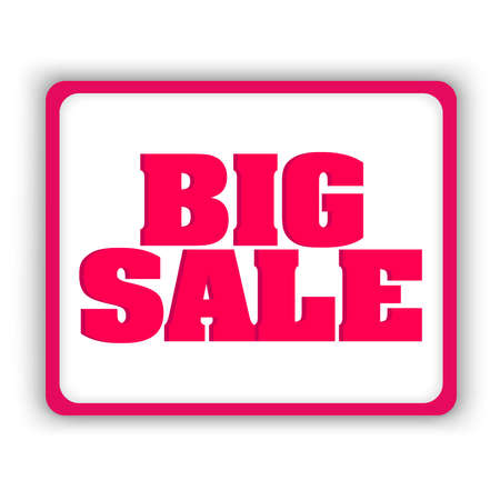 Volumetric colorful ad. Big discount, best offer, limited time. Bright template for sales promotion, business. Volumetric 3D inscription with shadow. Posters, brochures, flyers. Vector image.のイラスト素材
