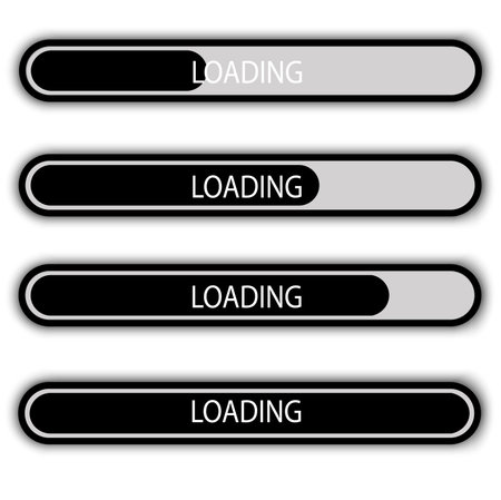 A set of download progress icons, speed indicator, displaying the status of downloading a file from...