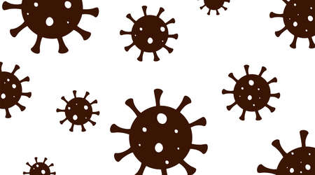 Seamless pattern. Background with the image of a virus icon. vector illustration.のイラスト素材