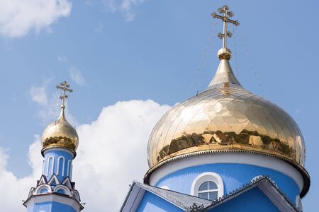 Golden Domed Monastery, in Bugulma city Tatarstanの写真素材
