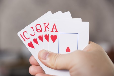 Poker cards, Royal flashの写真素材