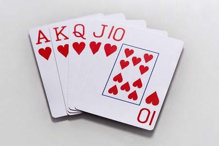 Poker cards, Royal flashの写真素材
