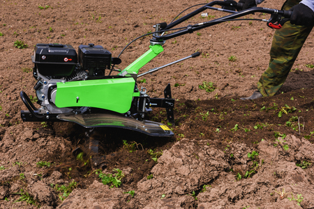 green cultivator machineの写真素材