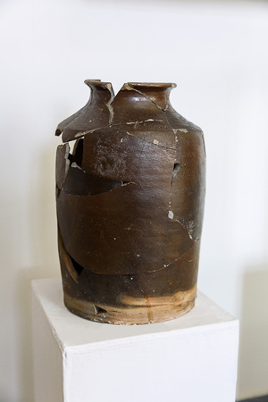 large clay pot in the museumの写真素材