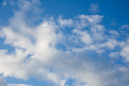 blue sky with cloudsの写真素材