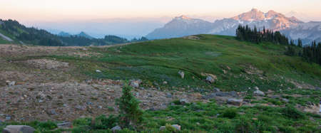 Beautiful nature view at Mount Rainier National Parkの写真素材