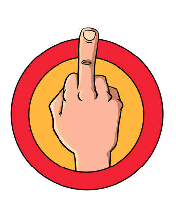 hand showing fuck off の写真素材