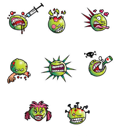 cartoon virusesの写真素材