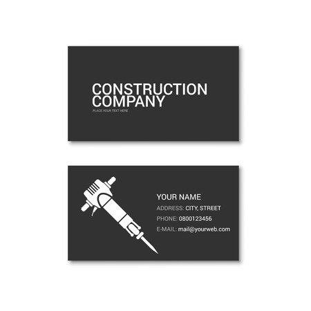 Simple business card. Technical support. Vector illustration isolated on  white.のイラスト素材