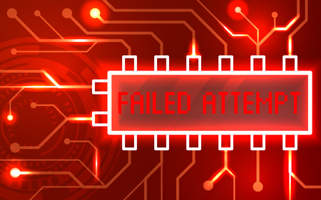 Failed attempt technology design icon.のイラスト素材