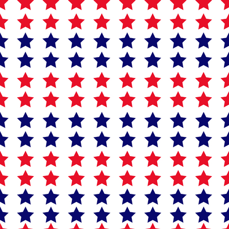 Independence day seamless pattern with starsのイラスト素材