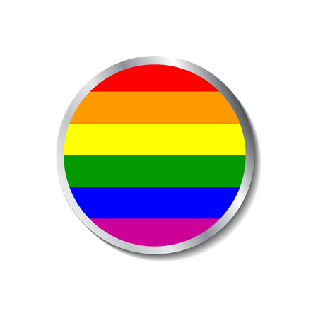 gay parade badge with metalic borderのイラスト素材
