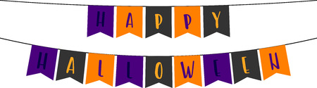 Happy halloween hanging signのイラスト素材