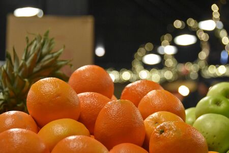 Close up Oranges on sale in the market.Orange wallpaperの写真素材